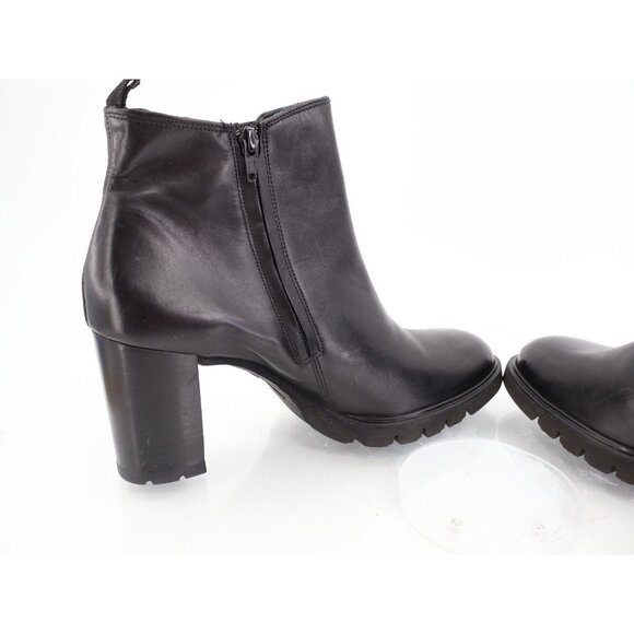 Paul Green Sahara Block Heel Chelsea Boot Black Leather Size 10.5 US 8 UK - Picture 7 of 12